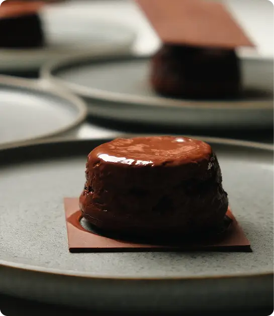 Gourmet dishes on display